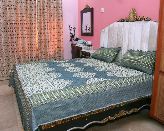 Royal Green Multani Bedsheet